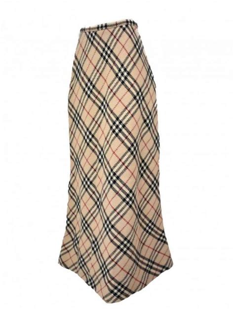 long burberry skirt|More.